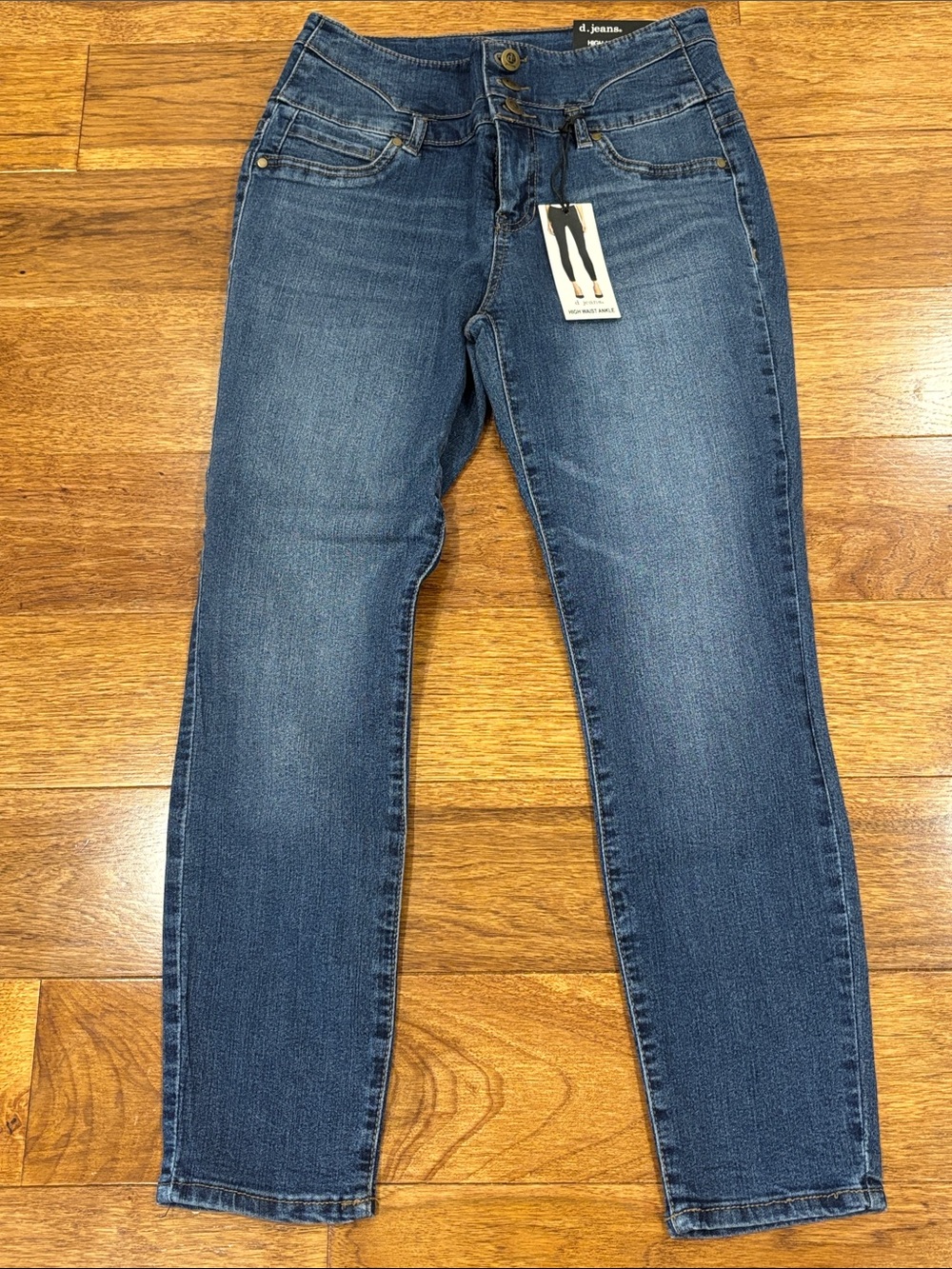 d. jeans High Waist Ankle Button Fly Zipper NWT